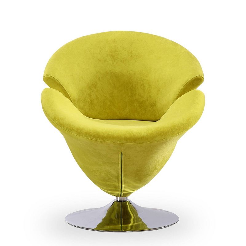 Set of 2 Tulip Velvet Swivel Accent Chairs - Manhattan Comfort, 5 of 9