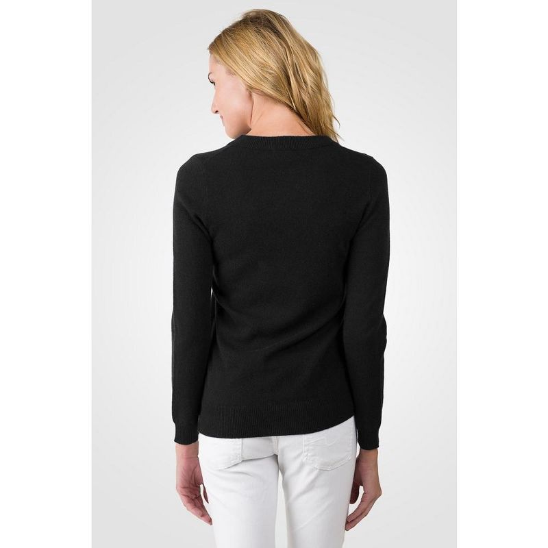 JENNIE LIU Women's 100% Pure Cashmere Long Sleeve Crew Neck Pullover Sweater, 2 of 6