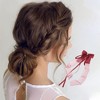 Unique Bargains Fashion Bow Ribbon Hair Clips Hairdo Clip 1 Pc - 2 of 4
