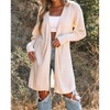 Women's Solid Color Open Front Cardigan With Tie - Shewin Inc. - 3 of 4