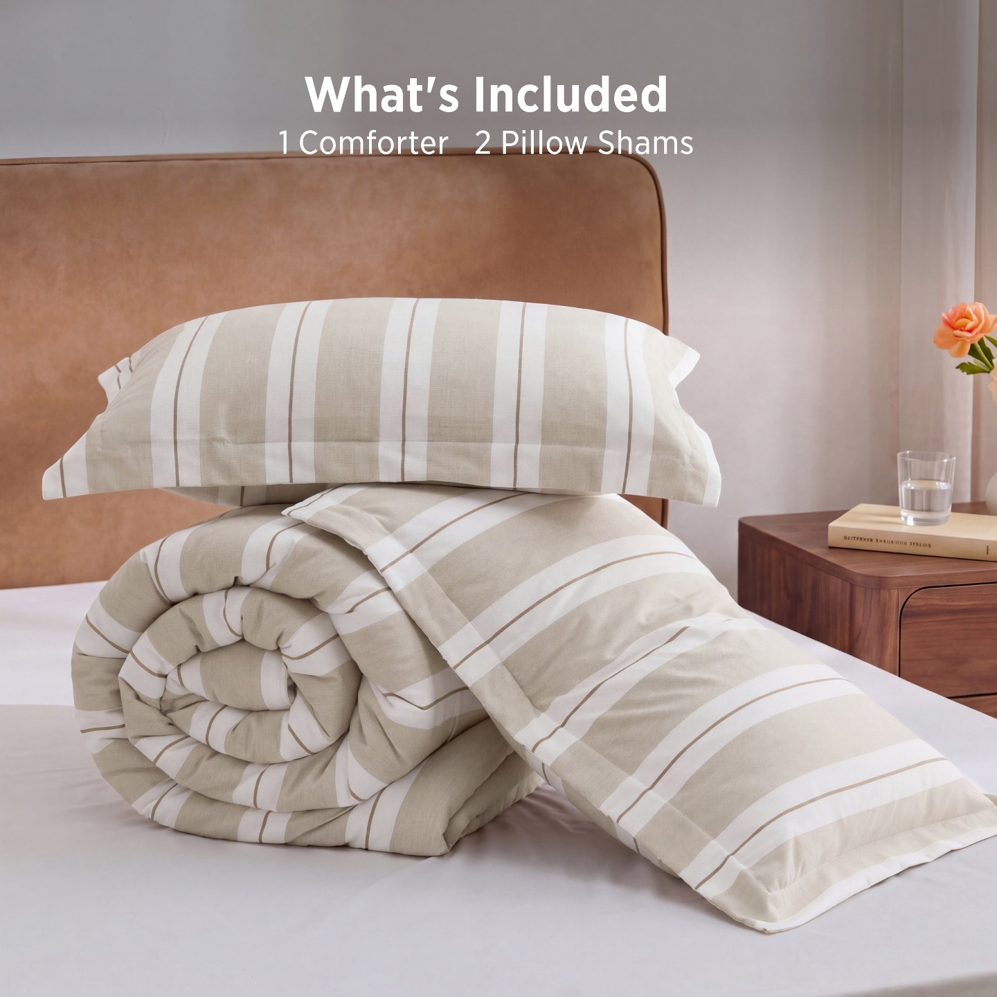 Постельное бельё Bedsure Queen Gingham Comforter Set, 3-Piece Plaid Bedding Set, Soft Washed Microfiber for All Seasons, Chateau Gray, цвет: Серый — фото 8