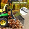 72 Inch Pine Straw Rake, 30 Coil Spring Tines Behind Landscape Rake with 3 Point Hitch Receiver Attachment Fit to Cat0 Cat 1 Tractors - image 4 of 4