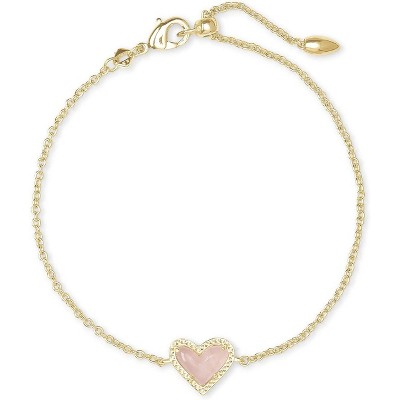 Ari Heart Link Chain Bracelet, Gold Tone Fashion Jewelry with Interlocking Heart Design for Women