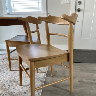 2pk Kaysville Curved Back Wood Dining Chair - Threshold™ Designed With