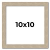 PosterPalooza | 10x10 Thin Barnwood Picture Frame, UV Acrylic, 2 Finishes - Grey and Black - 2 of 4