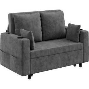 56" Convertible Sleeper Sofa Bed, 3-in-1 Pull Out Sofa Bed, Modern Couch, Capacity up to 1000lb, for Living Room, Bedroom - 1 of 4