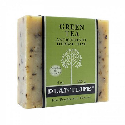 Plantlife Green Tea Bar Soap – Moisturizing, Soothing, Handcrafted, Plant-Based – Made in California, 4oz