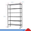 FDW 6 Tier Commercial Wire Shelving Unit Metal Shelf Wire Rack with Wheels, - 2 of 4