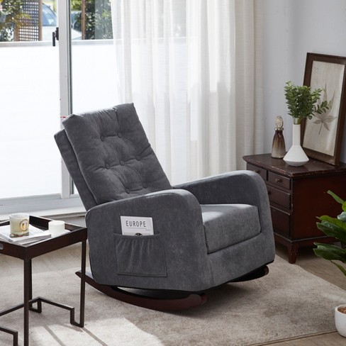 Grey rocking chair discount recliner