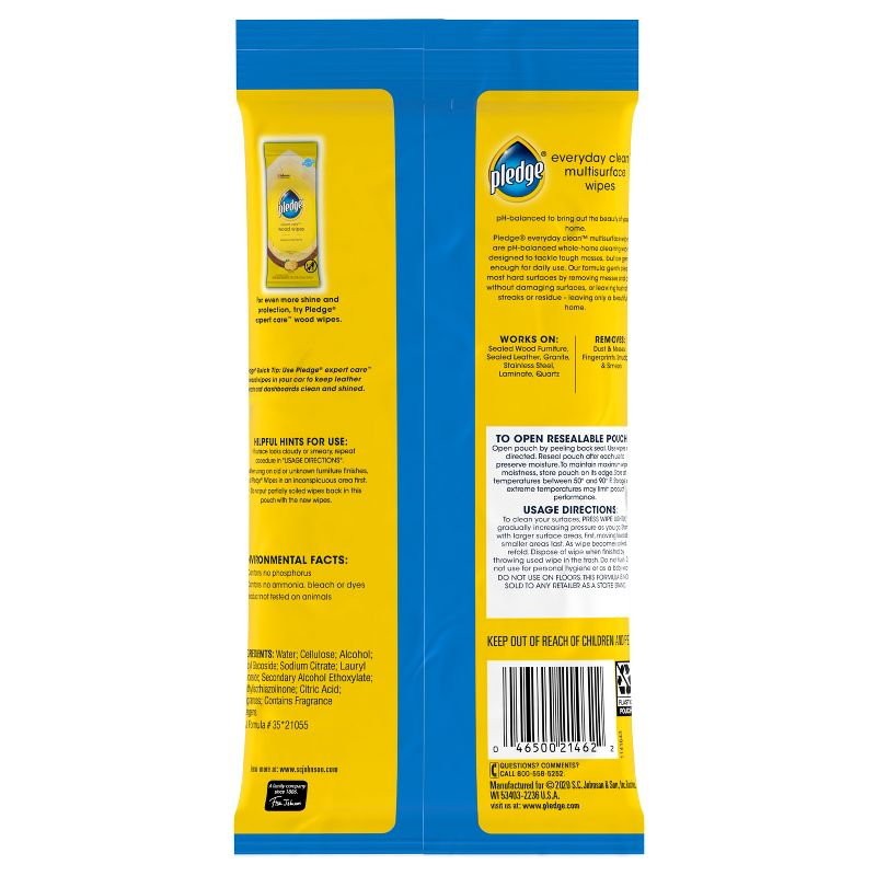 Pledge Fresh Citrus Multisurface Cleaning Wipes - 25ct, 3 of 16