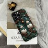 BONGEEK Case Compatible with iPhone 15Pro,Scratch Resistant Hybrid 7-Layer Hard Shell Bright Phone Case,Christmas Retro Snowman Green Colorful - 3 of 4