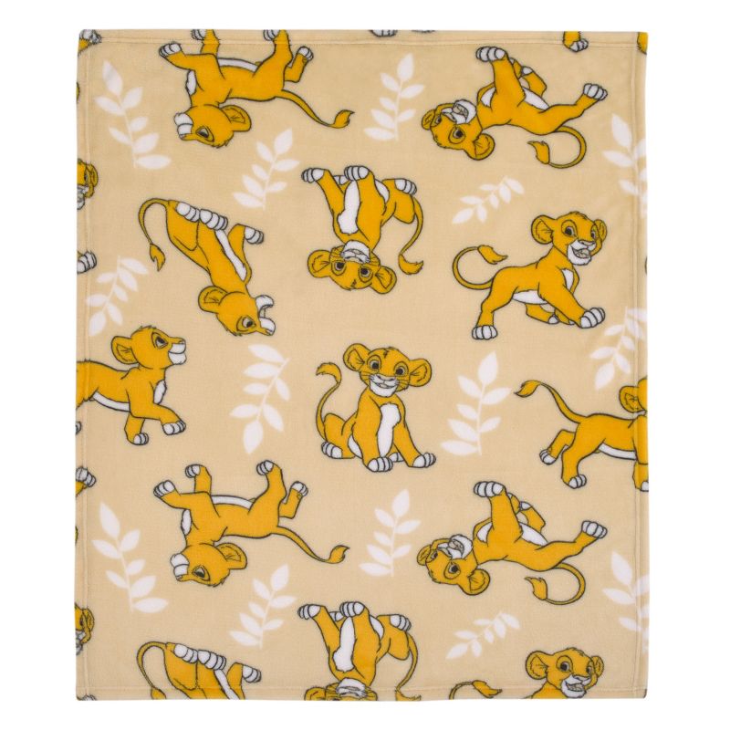 Disney Lion King Tan, Beige and White Simba Super Soft Baby Blanket, 2 of 8