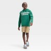 Kids' Fleece 'Kindness Forever' Hoodie Sweatshirt - Cat & Jack™ Pine Green - 4 of 4