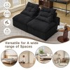 Modular 2-Seater Sofa Chair, No Armrests, At will DIY,  w/Neck & Lumbar Pillows - Soft Corduroy, Space-Saving, No Assembly - 4 of 4