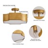 Parrot Uncle 15" Modern 3-Light Gold Semi-Flush Mount Ceiling Light - 2 of 4