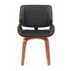 Set of 2 Mid-Century Modern Swivel Dining Chairs with Wood Frame & Upholstered Seat, 360° Accent Chairs for Kitchen or Dining Room–The Pop Home - 4 of 4