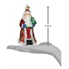 Old World Christmas Glass Blown Tree Ornament, Glistening Golden Santa - 3 of 4
