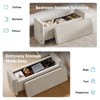 Pinmoco 44" Corduroy Storage Ottoman Bench, Upholstered Bench for Entryway Bedroom and Living Room with Storage - 4 of 4