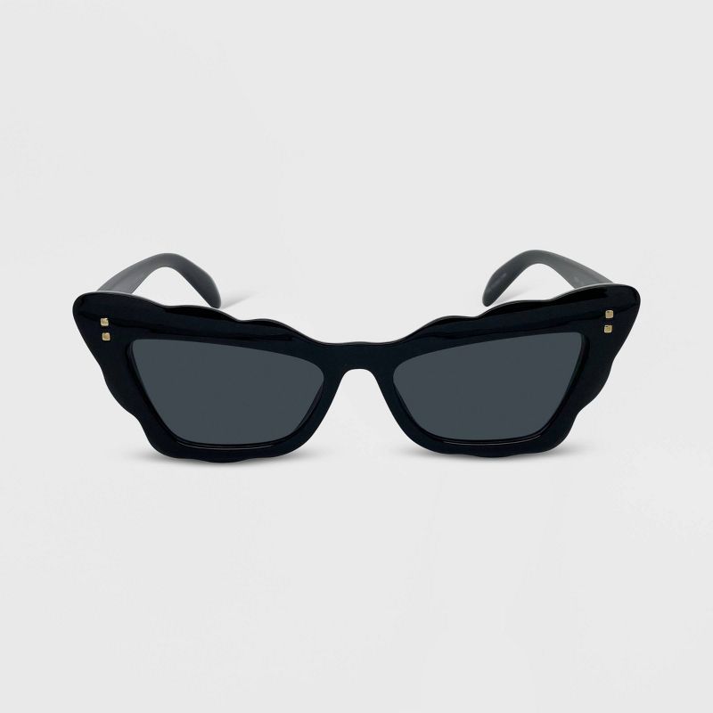 Wavy Cateye Sunglasses - Wild Fable&#8482; Black, 1 of 6