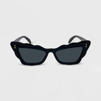 Wavy Cateye Sunglasses - Wild Fable™ Black