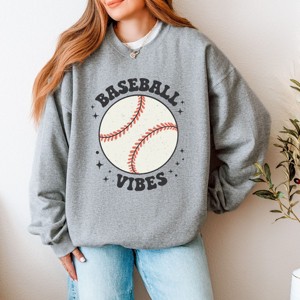 Simply Sage Market Vintage Baseball Vibes Sweatshirt - 2XL - Graphite - 1 of 4