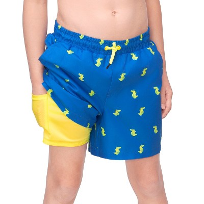 Rokka&Rolla Boys' Pattern Swim Shorts with Compression Liner-Blue Crocodile, size 8 — фото 5
