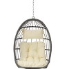 NicBex Outdoor Rattan Egg Chair,Hammock Chair with Stand,Handwoven Porch Swing Chair with Cushion,Outdoor Swing Chair for Garden&Backyard,Khaki - 2 of 4