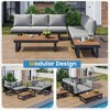 CAVINAS Patio Table and Chairs Set, Patio Couch Sets with Adjustable Recliners, Modern Outdoor Patio Conversation Sets for Gardens - 3 of 4