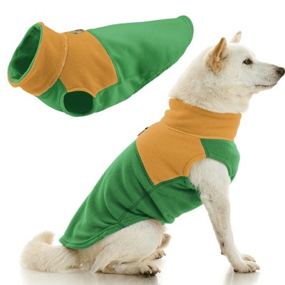 Gooby Fleece Vest Two Tone Green, Medium