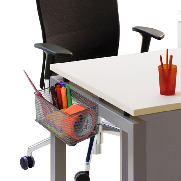 Ybm Home 7.75" x 4.3" x 4.3" Silver Steel Mesh Magnetic Storage Basket, 3 of 4