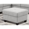 Modern L-Shaped Modular Sectional Sofa with Console & Ottoman - 4 of 4