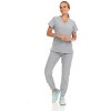 Hey Collection Womens Stretch V-Neck Jogger Scrubs Set, Medical Nursing Tops with Four Pocket Pants - 4 of 4