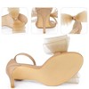 Perphy Women's Back to College Open Toe Ankle Strap Mesh Bow Tie High Stiletto Heels - 3 of 4