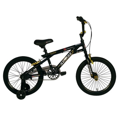 black and yellow bmx bike