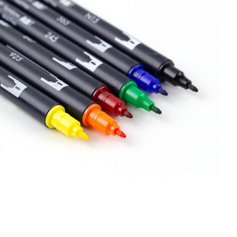 6ct Dual Brush Pen Art Markers Primary Palette - Tombow, 5 of 9