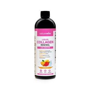 NatureWise Hydrolyzed Liquid Collagen for Women & Men 4000mg - Type 1 & 3 Peptides + Biotin + Vitamin C, B & Hyaluronic Acid - 1 of 4
