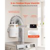 VEVOR 3-in-1 Indoor Dryer Vent Kit, with Bucket for Electric Dryer with 4 In by 5-Feet Extendable Exhaust Hose,Premium Quality&Light Weight, White - 3 of 4