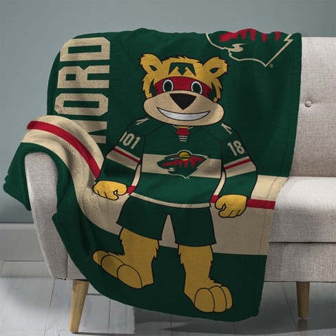 Sleep Squad Minnesota Wild Nordy Mascot 60 X 80 Raschel Plush Blanket ...