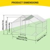 Chicken coop, galvanized steel chicken coop with UV-resistant waterproof cover, peaked roof walk-in poultry cage suitable for outdoor farm use - 2 of 4