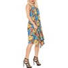LA LEELA Women's Summer Swimsuit Cover-up Vacation Beachwear Mini Bathing Suit Loose Beach Dress Spaghetti Strap Dress 1X Multicolored, Fish - 2 of 4