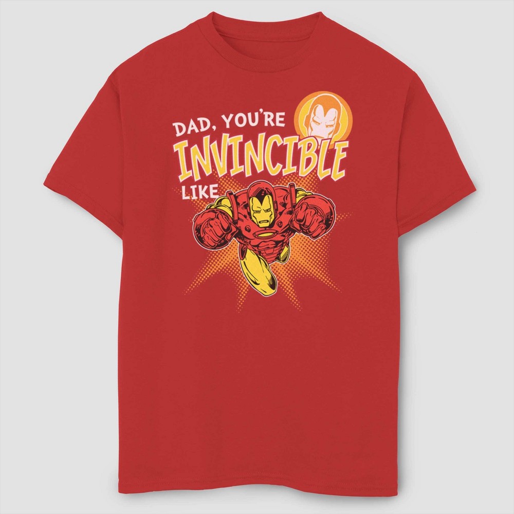 Boys Marvel Iron Man Invincible Like Dad Short Sleeve Graphic T Shirt Fandom Shop - roblox arc reactor t shirt