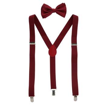 The Tie Bar Men's Herringbone Vow Bow Tie - Boys - in Red, Silk, Solid