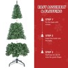 SEVOBAL Artificial Trees 6FT Pre Lit Christmas Tree Artificial Christmas Tree with 500 PVC Tips Holiday Tree Party Decoration, Green, 36"*7.5"*72" - 3 of 4
