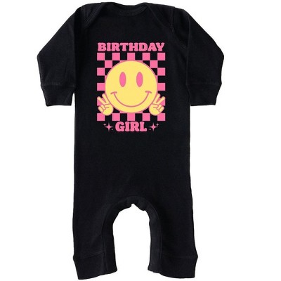 The Juniper Shop Birthday Girl Checkered Baby Romper