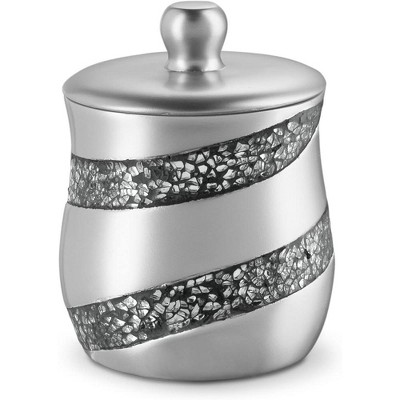 Creative Scents Silver Mosaic Q Tip Holder