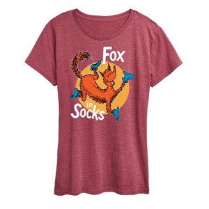 Women's - Dr. Seuss - Fox In Socks Jumping Short Sleeve Graphic T-Shirt - 1 of 4