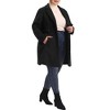 Agnes Orinda Women's Plus Size Trendy Long Sleeve Side Pockets Elegant Winter Overcoats - 2 of 4