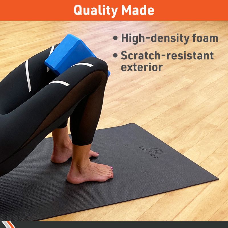 BodySport High Density Supportive Foam Yoga Block for Yoga and Pilates, 4-Inch x 6-Inch x 9-Inch, Blue, 5 of 7