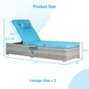 JUJABU Outdoor Rattan Chaise Lounges Set of 2 with Side Table, Adjustable Backrest and Cushions - 4 of 4