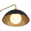 Possini Euro Design Baltar Modern 68 1/2" Tall Standing Floor Lamp Curved Arc Dimmable Black Gold Metal Brass Finish Living Room Bedroom Dome Shade - 4 of 4